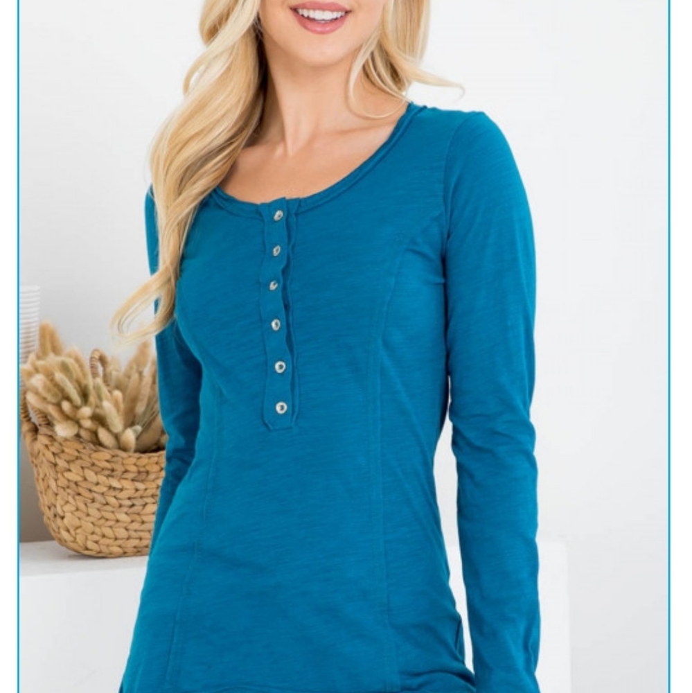 NWT Teal Long Sleeve Blouse